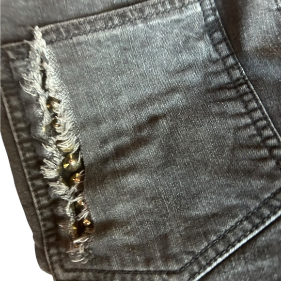 Bess X Barney’s Studded Black Skinny Ripped and Studded Jeans Ripped Back… - Picture 10 of 11